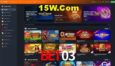 Biblioteca de slots populares na Bet03